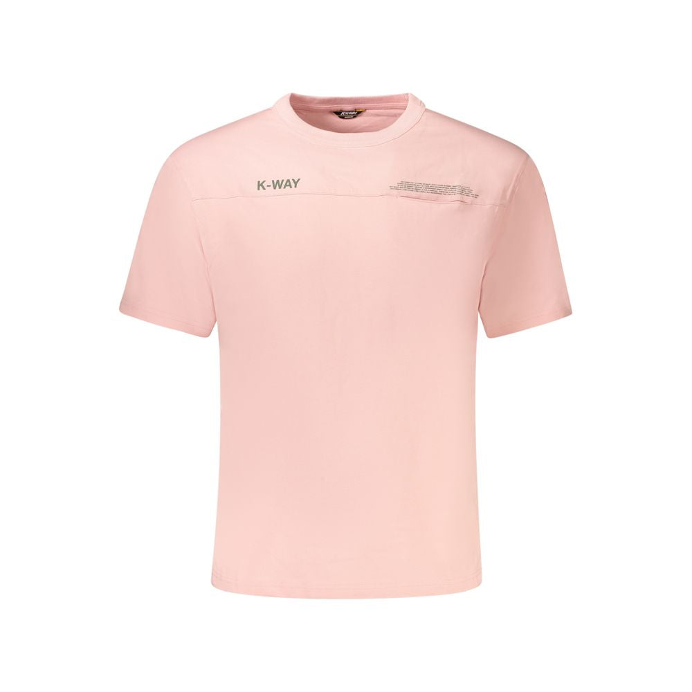 K-WAY Pink Cotton Men T-Shirt