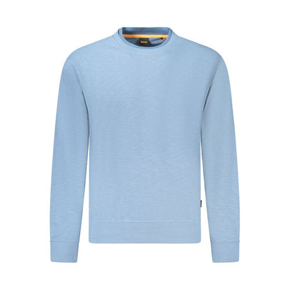 Hugo Boss Light Blue Cotton Men Sweater