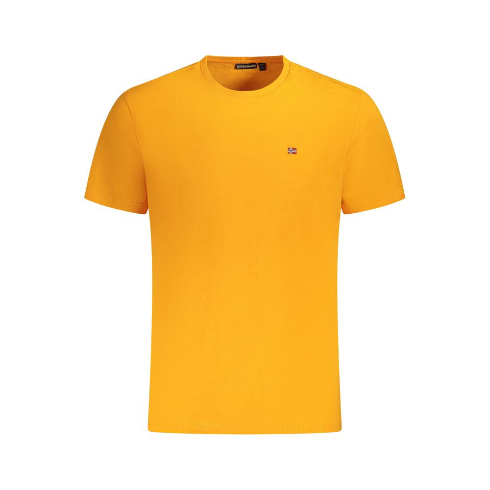 Napapijri Orange Cotton Men T-Shirt