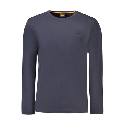 Hugo Boss Blue Cotton Men Sweater