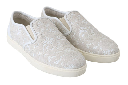 Dolce & Gabbana Elegant Off White Loafers for Ladies