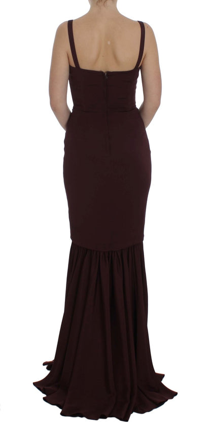 Dolce & Gabbana Elegant Bordeaux Sheath Dress