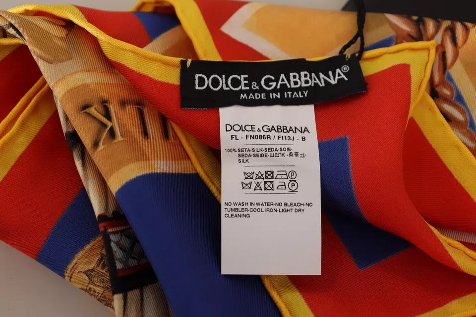 Dolce & Gabbana Multicolor Italy China Silk Shawl Wrap Scarf