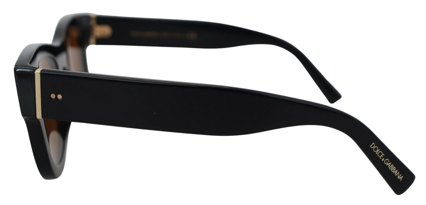 Dolce & Gabbana Chic Brown Acetate Sunglasses