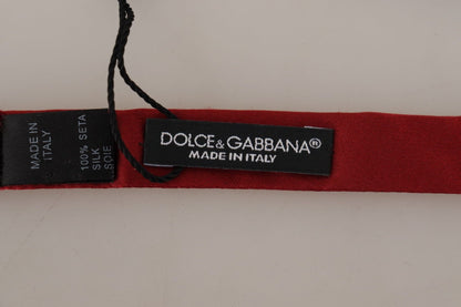 Dolce & Gabbana Elegant Silk Red Bow Tie