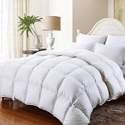 Luxury Cotton Fabric King White Duvet 