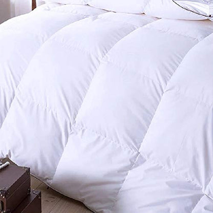 Luxury Cotton Fabric King White Duvet 